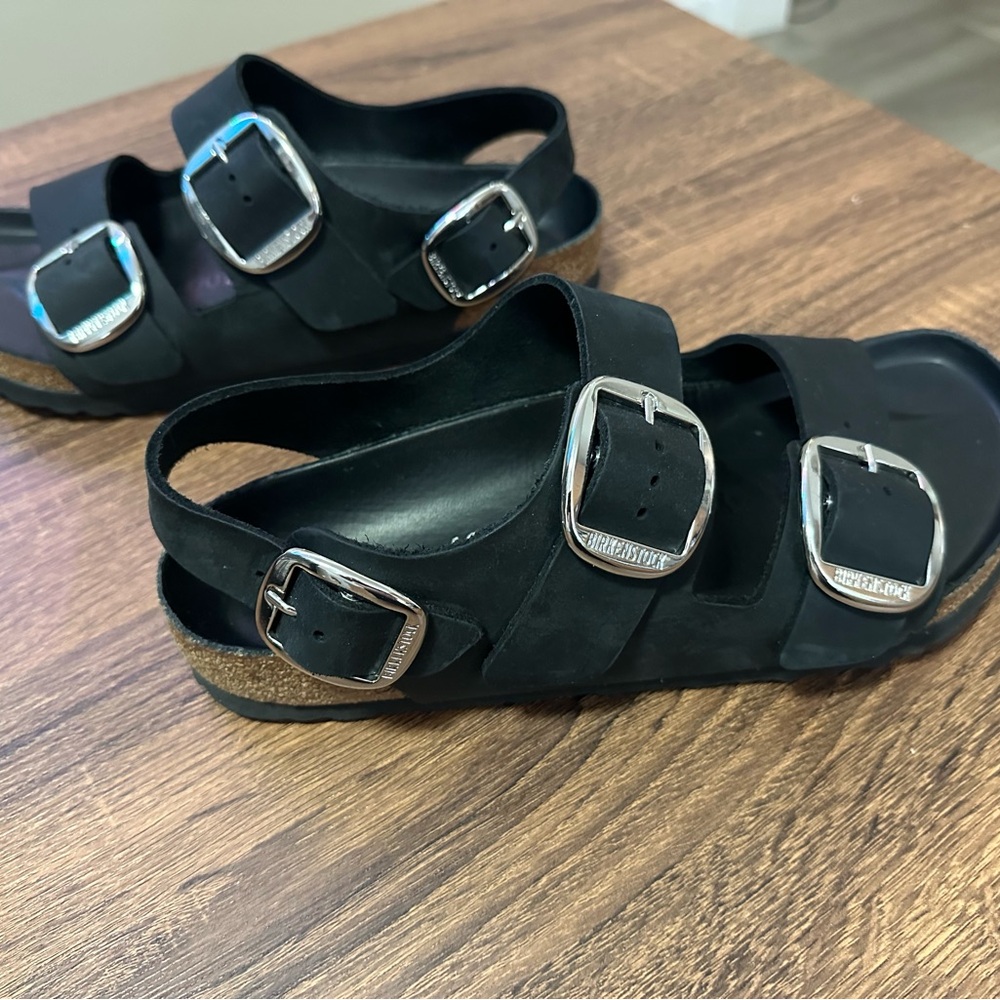 Birkenstock Big Buckle Milano Sandals exquisite leather 40
